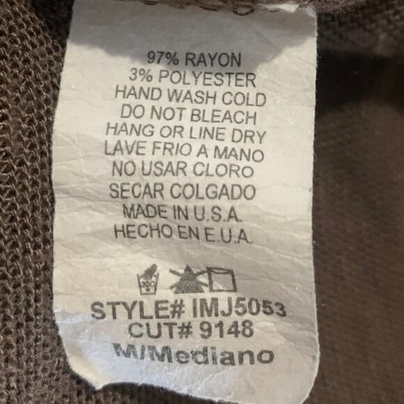 Kariss Women's Open Front Brown Cardigan Size M - Picture 4 of 4